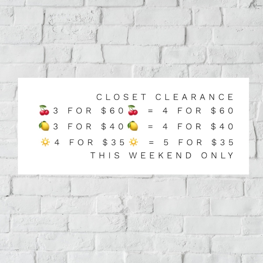 Clearing out my closet!